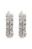 2 ROW RHINESTONE HUGGIE EARRINGS