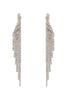 RHINESTONE WING TASSEL DROP EARRINGS