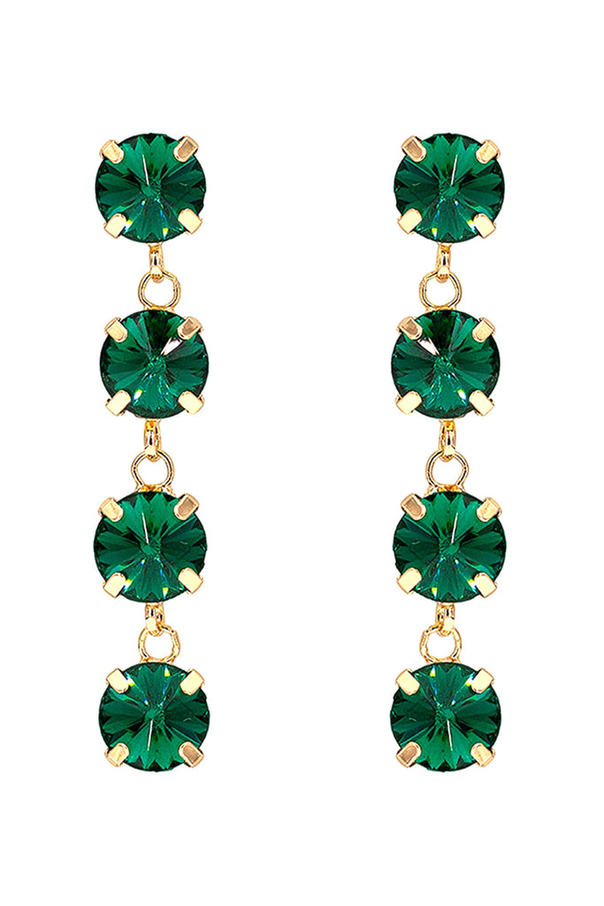 FOUR RHINESTONE DANGLING EARRINGS