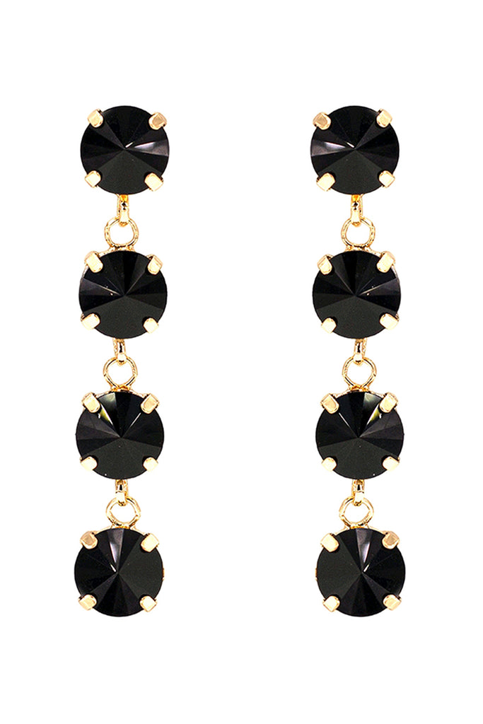 FOUR RHINESTONE DANGLING EARRINGS