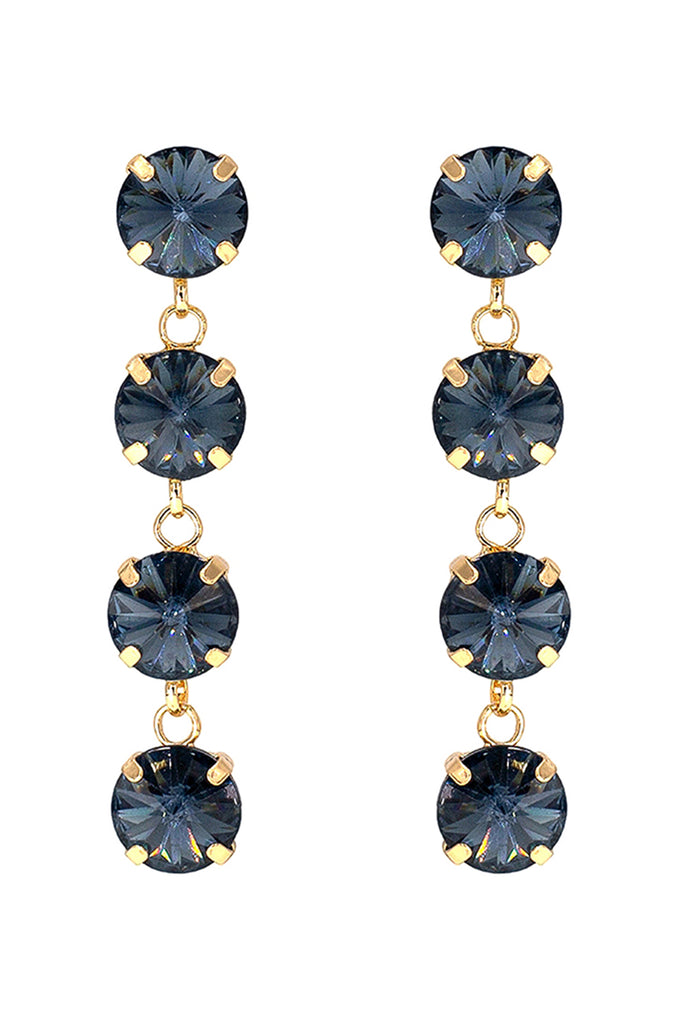 FOUR RHINESTONE DANGLING EARRINGS