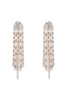 RHINESTONE PEARL 5 LINE DROP EARRINGS