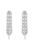 RHINESTONE PEARL 5 LINE DROP EARRINGS