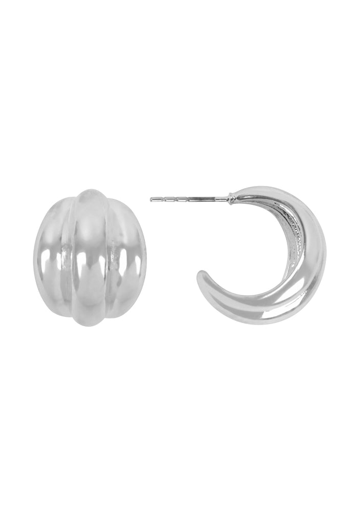 Pleated Hoop Earrings