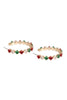 CUBIC ZIRCONIA X MAS HOOP EARRINGS