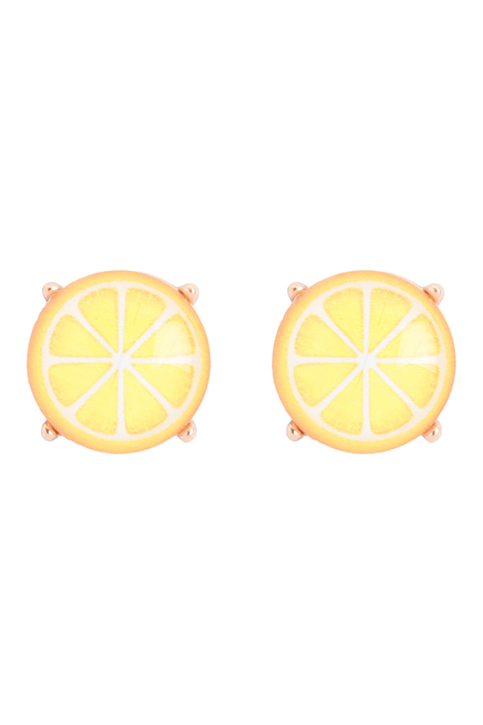 TROPICAL FRUITS EPOXY STUD EARRINGS