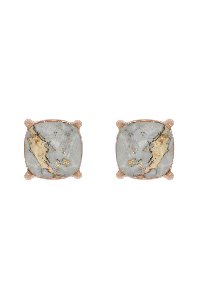 MARBLE EPOXY STUD EARRINGS