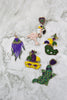 MARDI GRAS MASK SEED BEADS POST EARRINGS