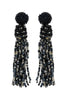 TASSEL FRINGE SEED BEAD DROP POST EARRINGS