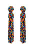 TASSEL FRINGE SEED BEAD DROP POST EARRINGS