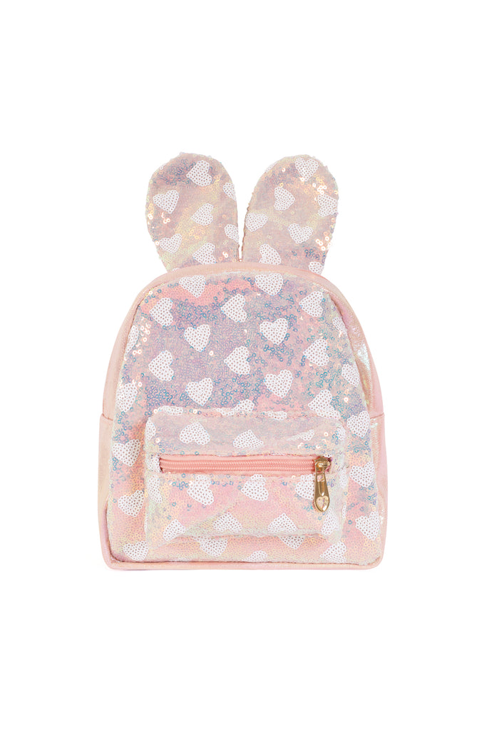 CUTE BUNNY EARS GLITTER KIDS BACKPACK