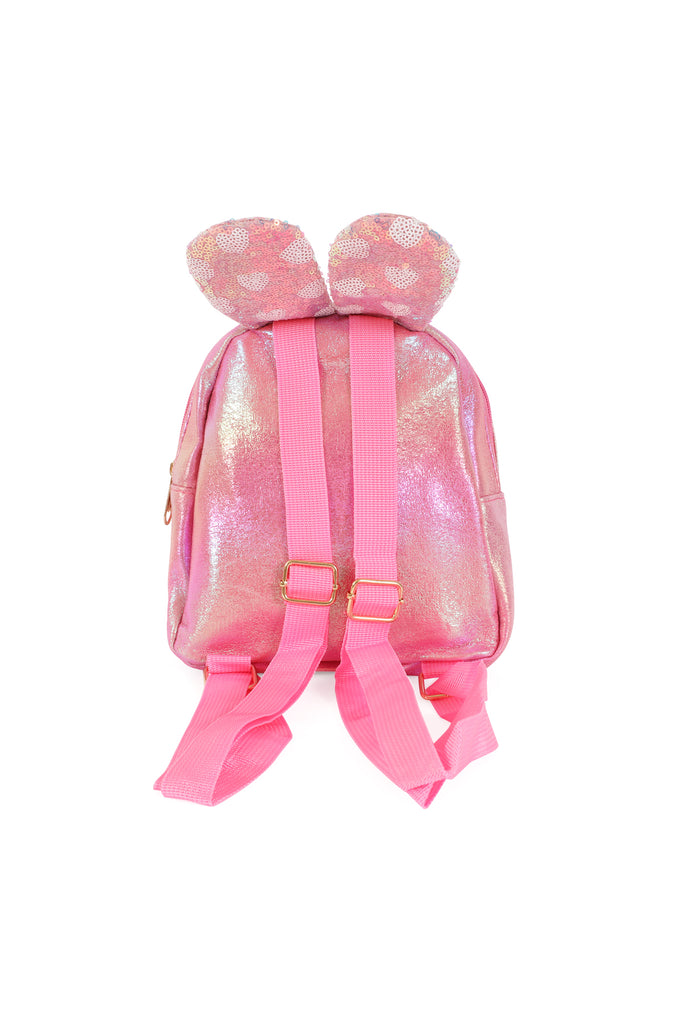 CUTE BUNNY EARS GLITTER KIDS BACKPACK