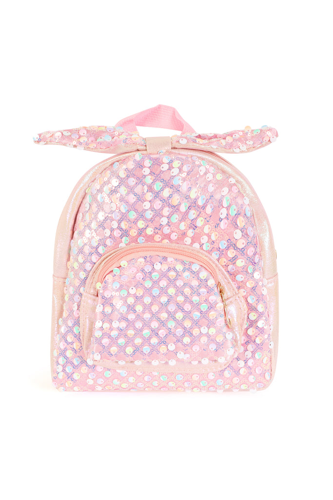 CUTE RIBBON GLITTER KIDS BACKPACK