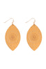 WOOD MANDALA PRINT MARQUISE EARRINGS