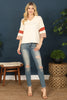 Oversized V-Neck Quarter Sleeve Top