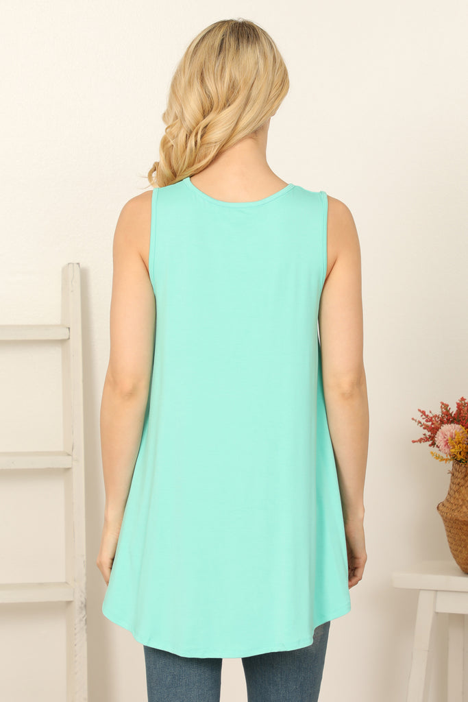 Sleeveless Solid Top