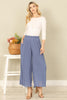 PLEATED SOLID SQUARE PANTS