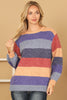 COLOR BLOCK KNITTED SWEATER