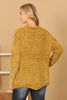 CHUNKY CHENILLE KNIT SWEATER WITH SCALLOPED HEM SWEATER