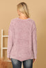 PLUS SIZE CHUNKY CHENILLE KNIT SCALLOPED HEM SWEATER