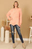 CHUNKY CHENILLE KNIT SWEATER WITH SCALLOPED HEM SWEATER