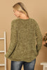 CHUNKY CHENILLE KNIT SWEATER WITH SCALLOPED HEM SWEATER