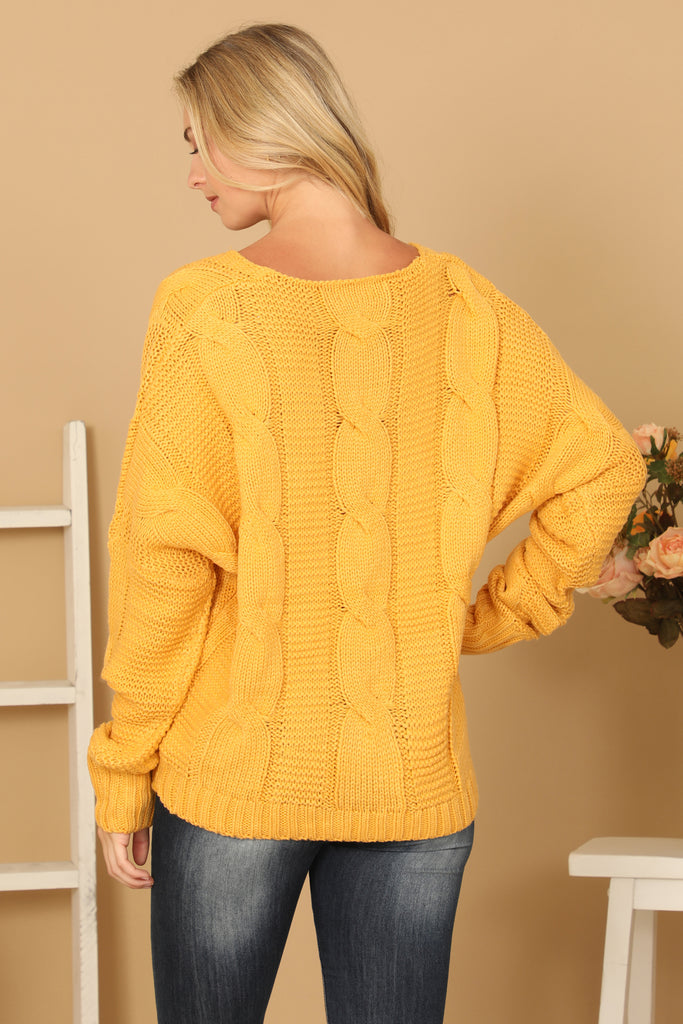 V-NECK KNITTED SWEATER