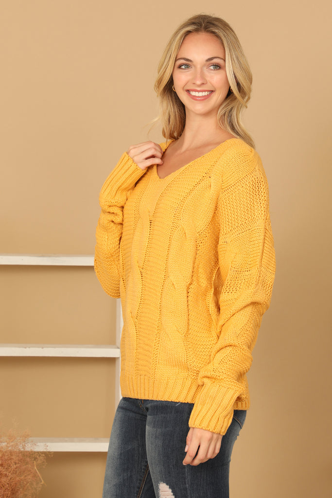 V-NECK KNITTED SWEATER