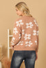 TERRY KNITTED FLORAL SWEATER