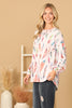 FEATHER PRINT LONG SLEEVE TOP