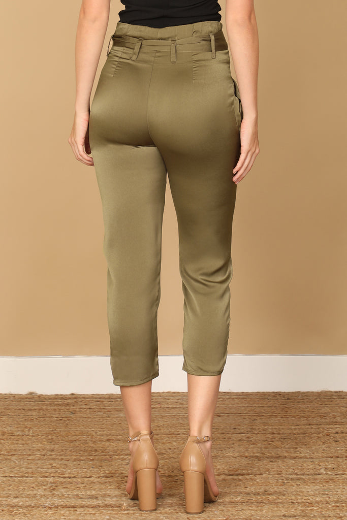 WAIST TIE SKINNY PANTS