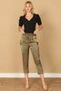 WAIST TIE SKINNY PANTS