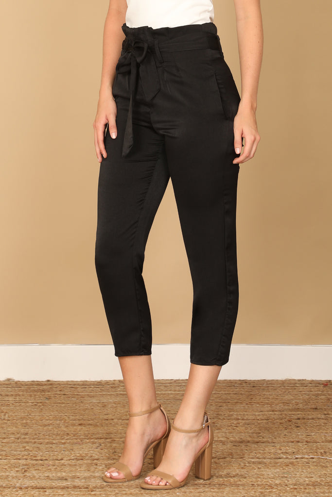 WAIST TIE SKINNY PANTS