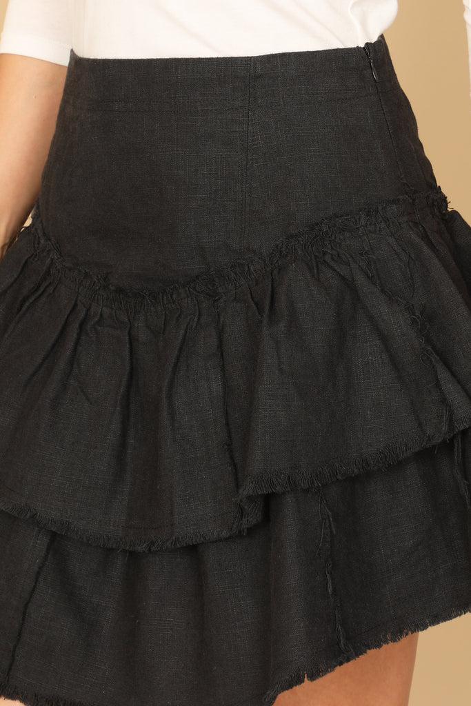 LAYERED HEM SKIRT