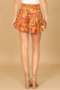 SMOCKED WAIST RUFFLE TIERED FLORAL SKIRT