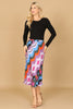 SCALLOP PRINT MIDI SKIRT