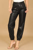 LEATHER JOGGER PANTS