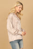 LONG SLEEVE BUTTON DOWN SATINY TOP