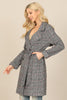 SEAMLESS PLAID WAIST TIE WRAP COAT JACKET