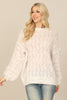 MULTI KNITTED PUFF SLEEVE SWEATER