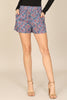 ELASTIC WAIST FLORAL SHORT