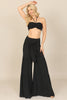 HALTER BRALETTE CROP TOP & FRONT TIE PANTS SET