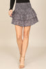 SMOCKED LAYERED RUFFLE SKIRT