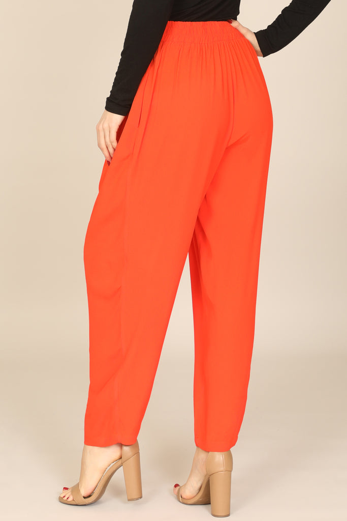 PLEATED SIDE POCKET ANKLE TROUSER PANTS