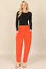 PLEATED SIDE POCKET ANKLE TROUSER PANTS