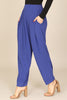 PLEATED SIDE POCKET ANKLE TROUSER PANTS