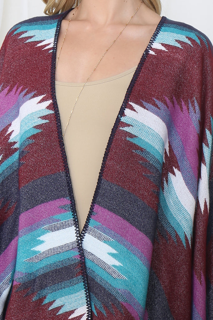 NAVOJO PATTERN WARMER KIMONO