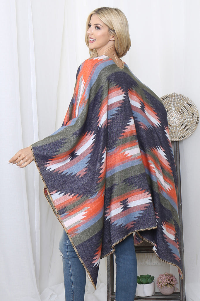 NAVOJO PATTERN WARMER KIMONO