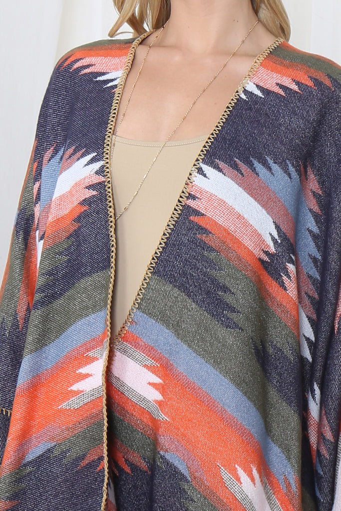 NAVOJO PATTERN WARMER KIMONO