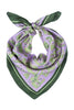 PURPLE DAISY PIECES SILKY SQUARE SCARF